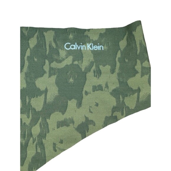 Calvin Klein Women's Size XL Panty Thong Seamless Green Patterned New With Tags - Picture 3 of 5
